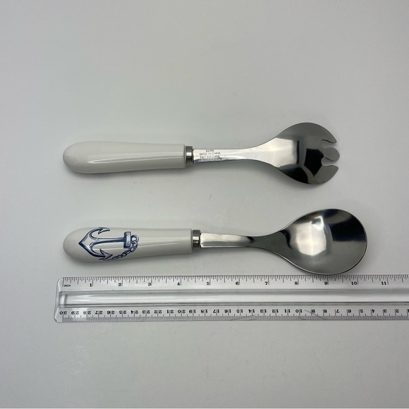 Nautical Anchor Utensil’s Large Fork & Salad Avon - Picture 8 of 13